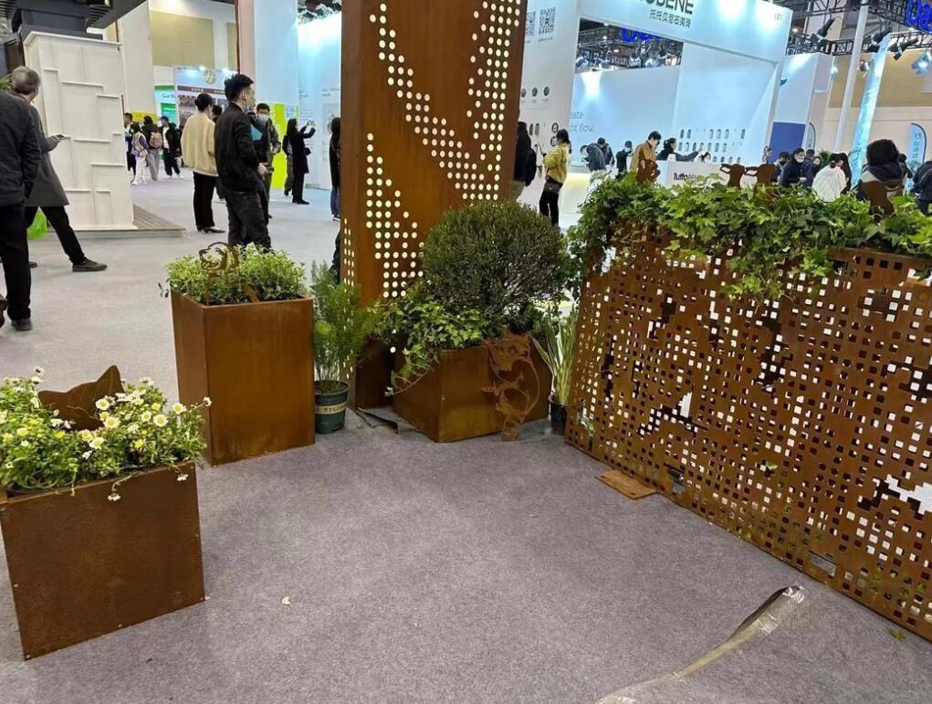 曲松耐候钢花箱