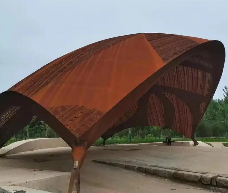 曲松耐候钢幕墙案例